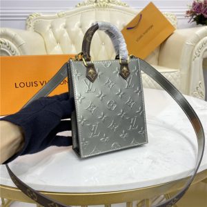 Louis Vuitton Petit SAC Plat Silver Vernis