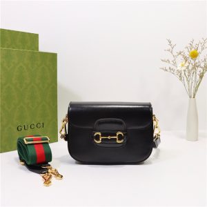 Gucci Horsebit 1955 Mini Bag 658574 Black Leather