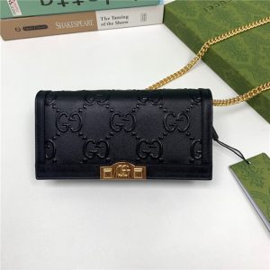 GG Wallet With Chain Black