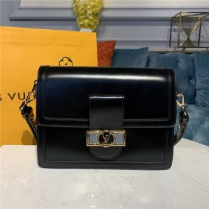 Dauphine MM Other Leather Noir