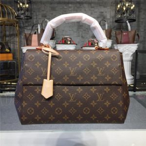 LV Cluny MM Monogram Canvas Bleu Glacial