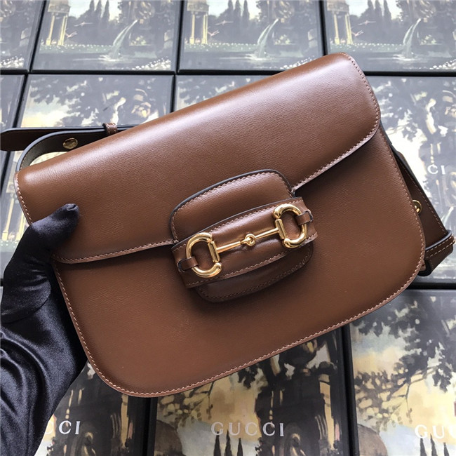 Gucci 1955 Horsebit shoulder bag 602204 Brown Leather