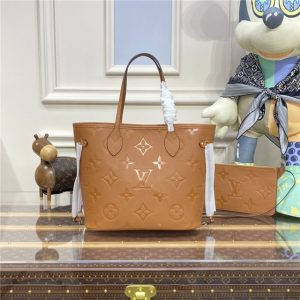 Cognac Brown Embossed cowhide leather