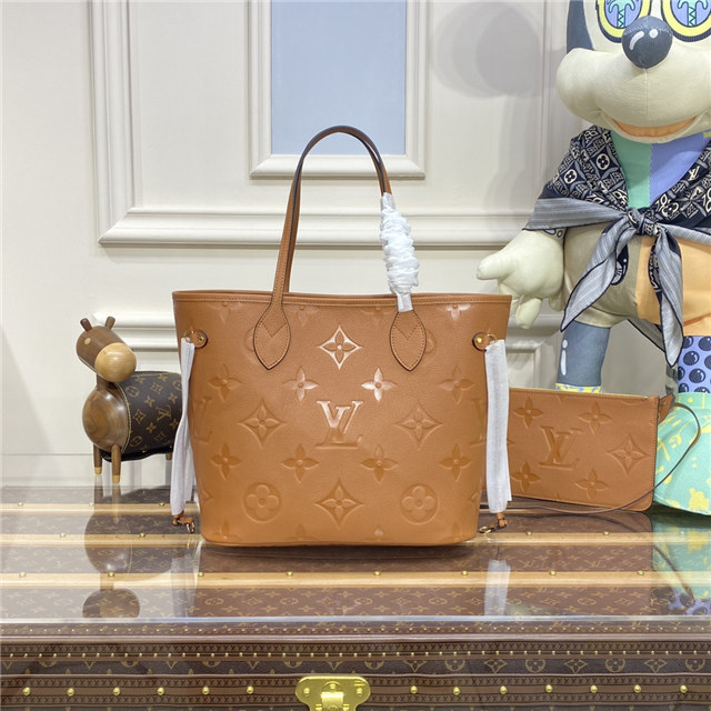Cognac Brown Embossed cowhide leather