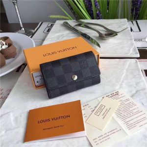LV Damier Graphite 6 key holder