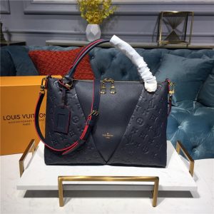 V Tote MM Monogram Empreinte Navy/Red