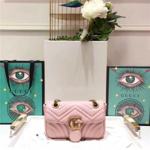Gucci GG Marmont matelass mini bag Light Pink Leather