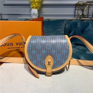 Tambourin Small Round Lightweight Cross Shoulder Bag Blue