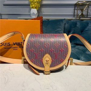 LV Tambourin Small Round Lightweight Cross Shoulder Bag Pink