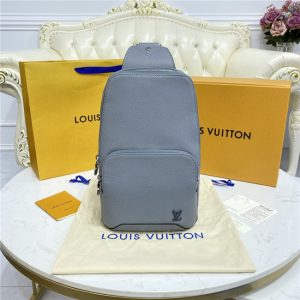 Louis Vuitton Avenue Sling Bag Taiga Leather – Men (Grey)