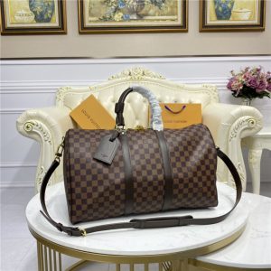 1Keepall Bandoulire 45 Damier Ebene Canvas
