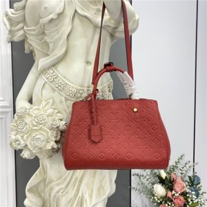 Montaigne MM Monogram Empreinte Leather Red