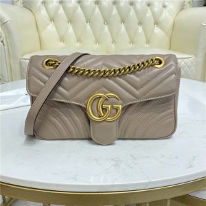 GG Marmont matelasse Small shoulder bag Dusty pink