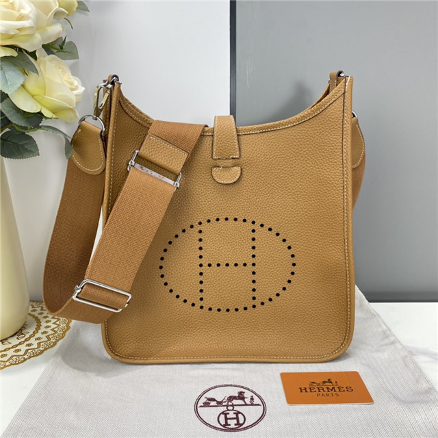 Hermes Evelyne PM Replica Shoulder Bag Tan