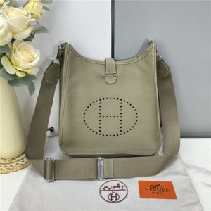 Hermes Evelyne PM Shoulder Bag Gray