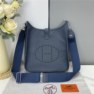 Hermes Evelyne PM Shoulder Bag Dark Blue