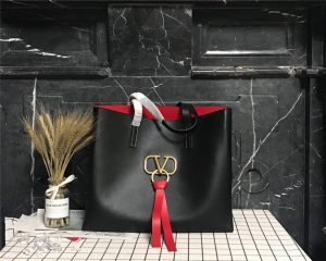 Large Vring Shopping Tote Black