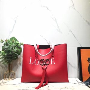 Valentino Vring Love Shopping Tote Red