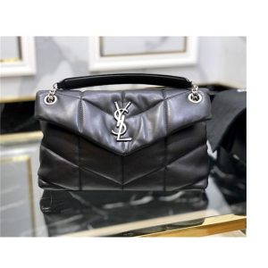 YSL LOULOU Puffer Small Bag Black Quilted Lambskin