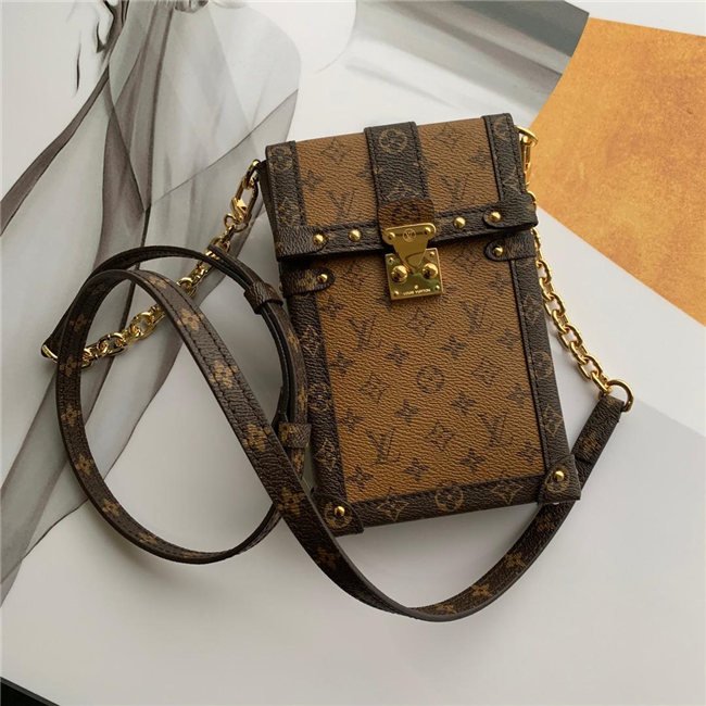 Louis Vuitton Pochette Trunk Verticale Monogram Reverse Canvas