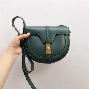 Small Besace 16 Bag Green Satinated Calfskin