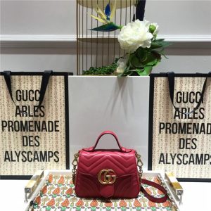 GG Marmont mini top handle bag Red