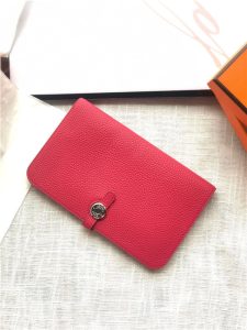 Hermes Dogon Passport Long Wallet 1115 Hot Pink