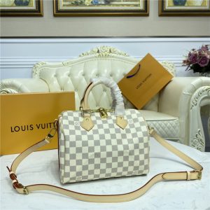 Louis Vuitton Speedy Bandouliere Damier Azur Canvas 25