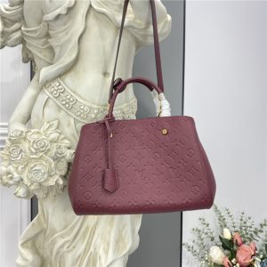 Montaigne MM Monogram Empreinte Leather Raisin