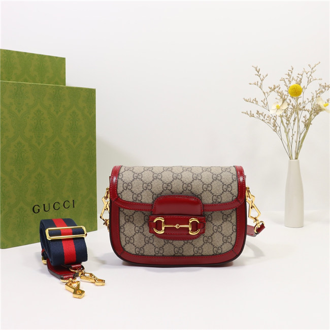 Horsebit 1955 Mini Bag GG Supreme Canvas 658574 Red