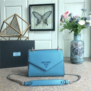 Prada Monochrome Saffiano leather bag Blue
