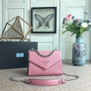 Prada Monochrome Saffiano leather bag Pink