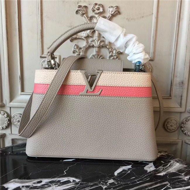 Louis Vuitton Capucines BB Galet Pink / Silver