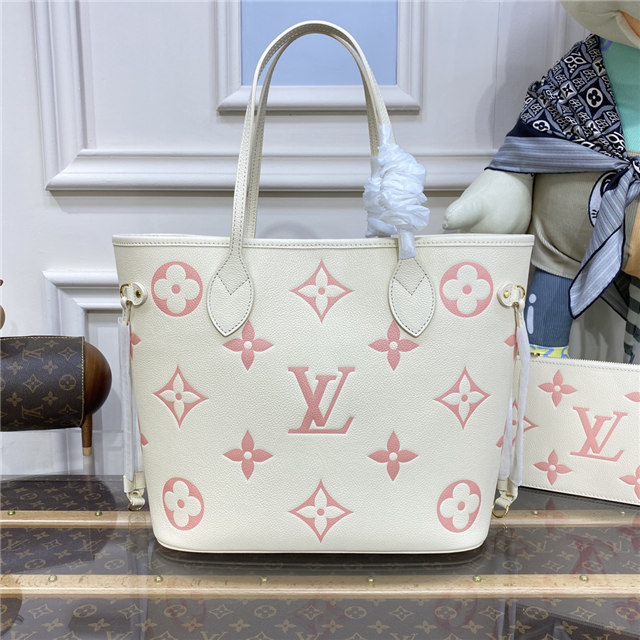 Louis Vuitton Neverfull MM Creme/Rose Trianon M21579