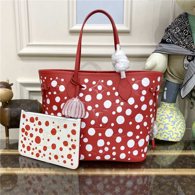 LV x YK Neverfull MM M46422 Red / White