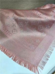 Louis Vuitton Monogram Shine Shawl (Rose and Black)