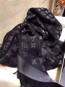 Louis Vuitton Monogram Shine Shawl (Rose and Black)