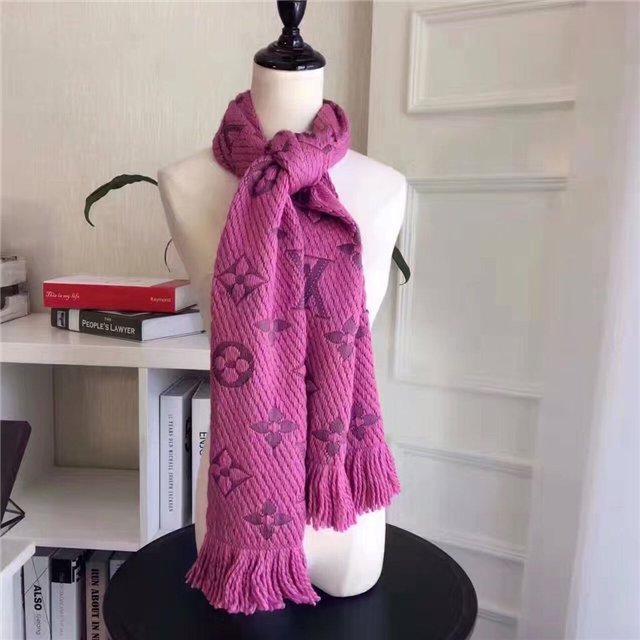 Louis Vuitton Logomania Scarf (Vieux Rose)