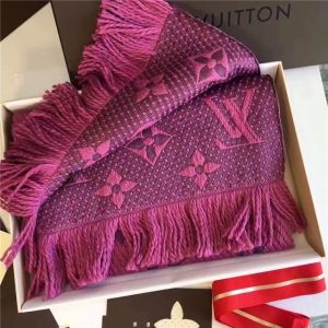 Louis Vuitton Logomania Scarf (Vieux Rose)