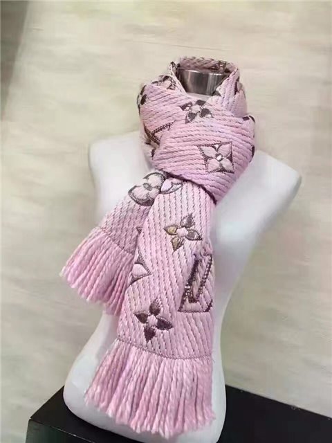 Louis Vuitton Logomania Shine Scarf (Rose Ballerine)