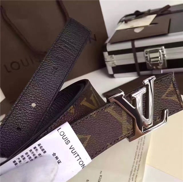 Louis Vuitton Initiales 30mm Reversible Belt (Black)