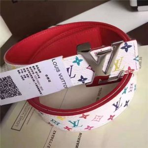 Louis Vuitton Initiales 30mm Reversible Belt (White)