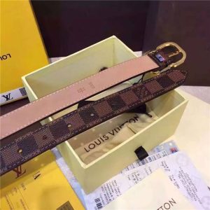 Louis Vuitton Mini 25mm Damier Ebene Belt