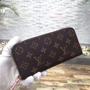 Louis Vuitton Monogram Clemence Wallet Rose Ballerine