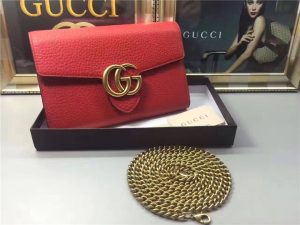 Gucci GG Marmont Leather Mini Chain Bag (2 Colors)