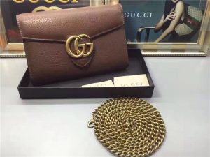 Gucci GG Marmont Leather Mini Chain Bag (2 Colors)