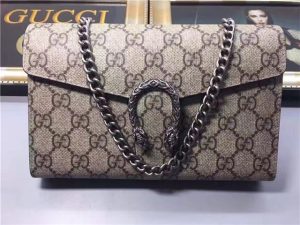 Gucci Dionysus GG Supreme Chain Wallet (Varied Colors)