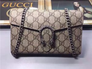 Gucci Dionysus GG Supreme Chain Wallet (Varied Colors)