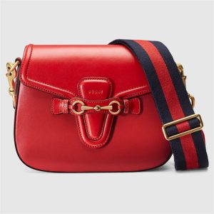 Gucci Lady Web Leather Shoulder Bag (Varied Colors)