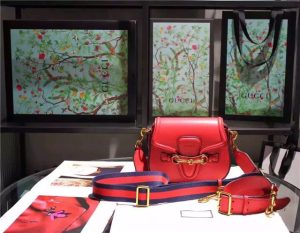 Gucci Small Lady Web Leather Shoulder Bag (Varied Colors)